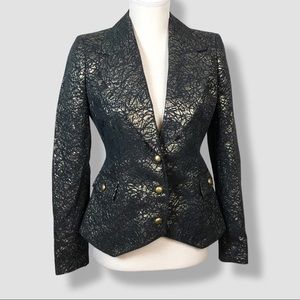 RACHEL ZOE metallic gold blazer